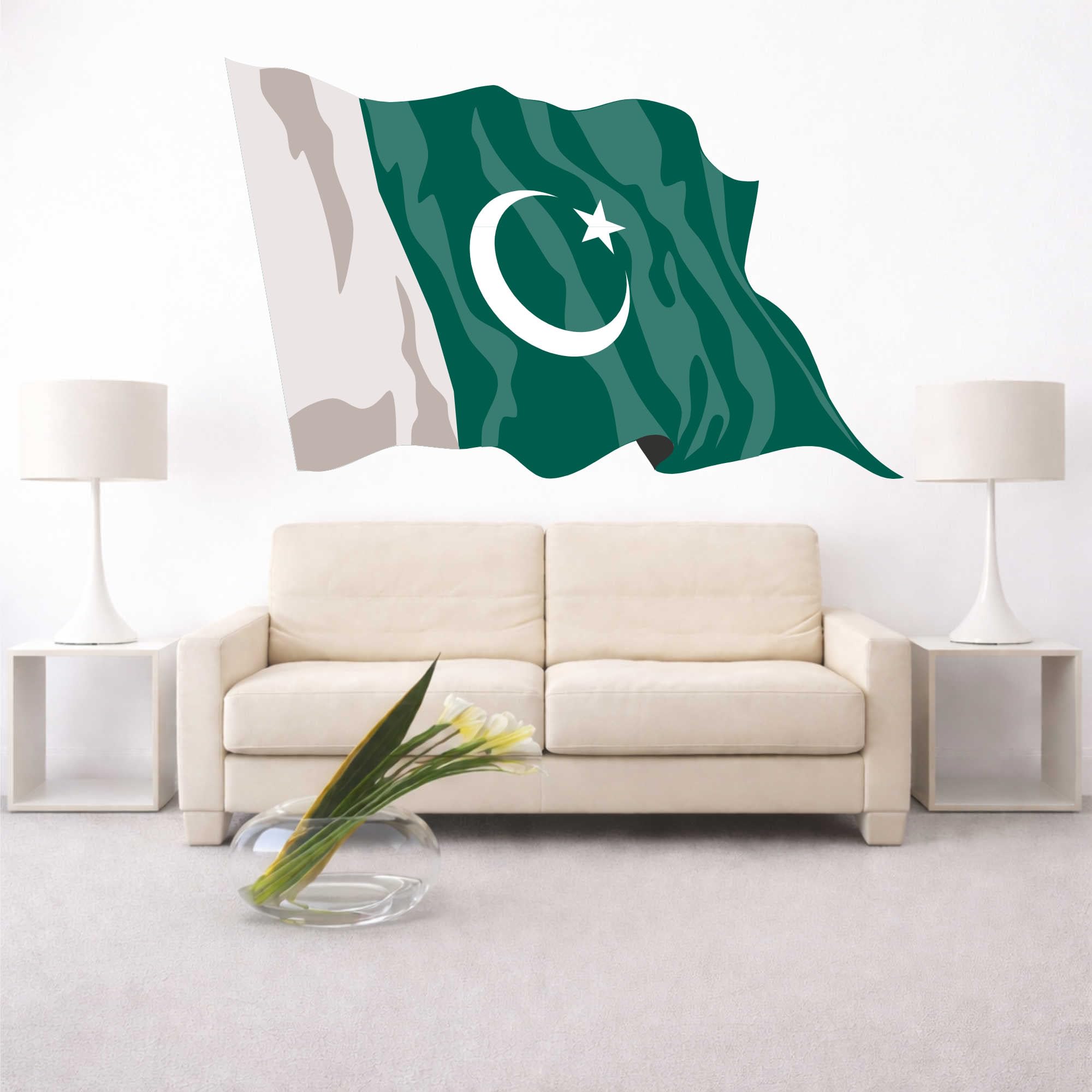 Adesivo ls136 Pakistan – Pakistan colori/Multicolore come Bandiera, Vinile, 180x119 cm