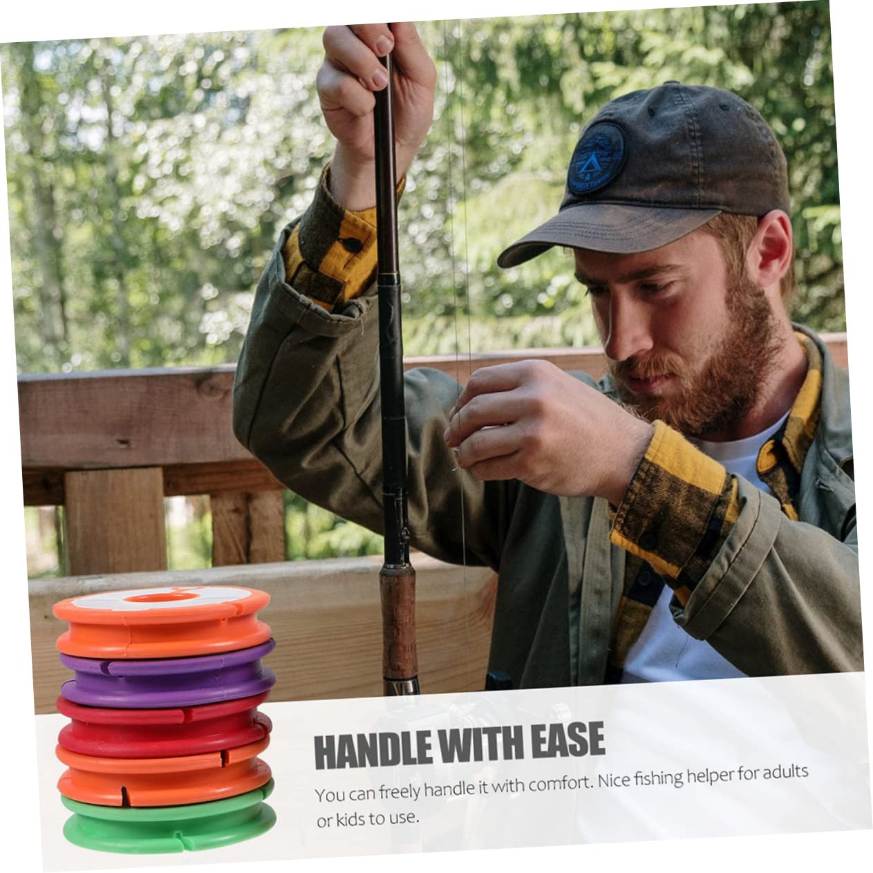 BESPORTBLE 12pcs Fishing Line Winding Tool Silicone String Wheel for Smooth Operation Fishing Tackle Accessories for Adults for Management