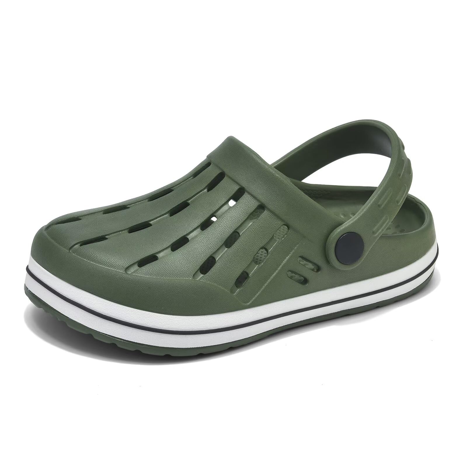 Kids Clogs Boys Girls Garden Clogs Lightweight EVA Water Shoes with Adjustable Heel Strap Breathable Quick-Dry Pool Beach Shoes Non-Slip Slip-On Sandals