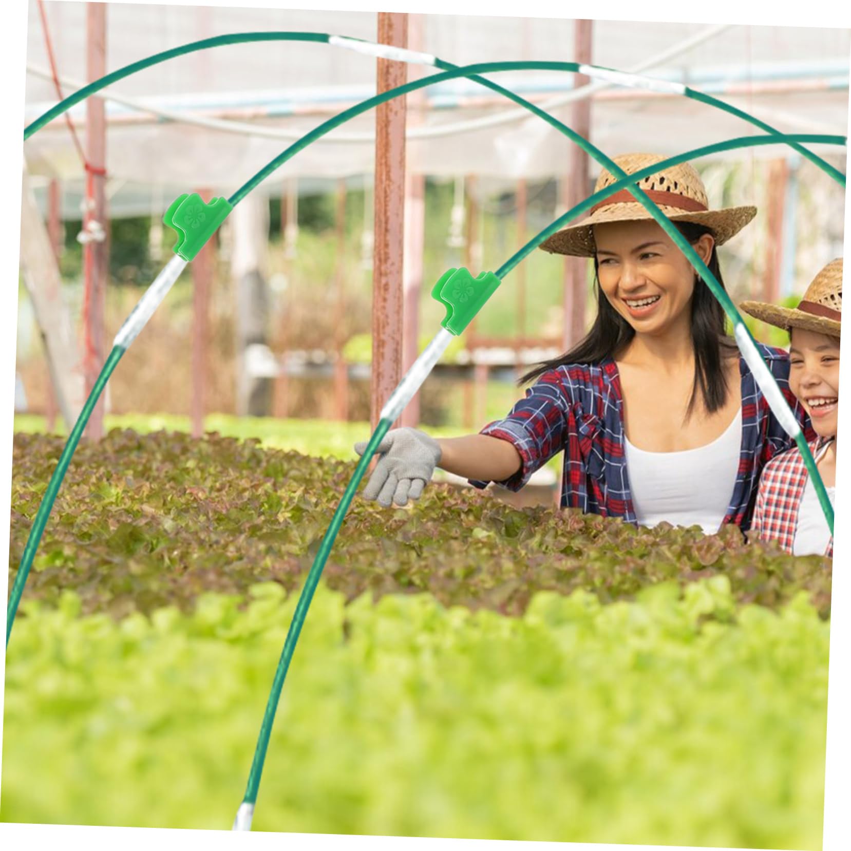 Kit de Red de Jardín Aros de Fibra de Vidrio y Hierro | Verde, Permite el Paso Luz, Instalación Sencilla, Diseño Adaptable, Protección para Flores y Cultivos