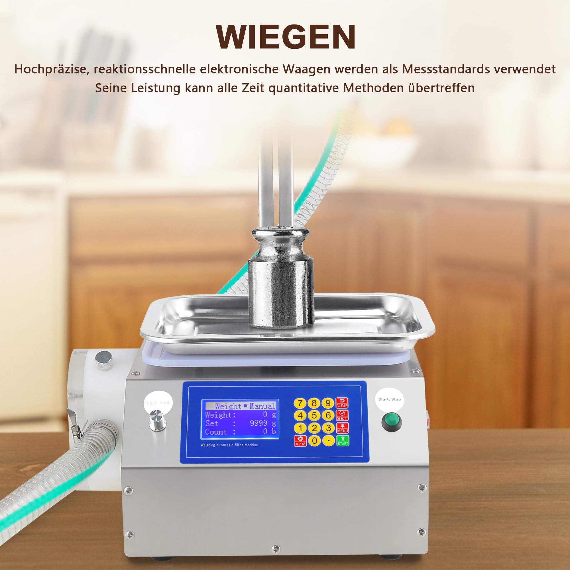 Macchina di riempimento / Macchina di riempimento automatico, macchina di riempimento per bottiglie da 10 a 10000 g, con pompa da 200 W, macchina commerciale per il riempimento di miele