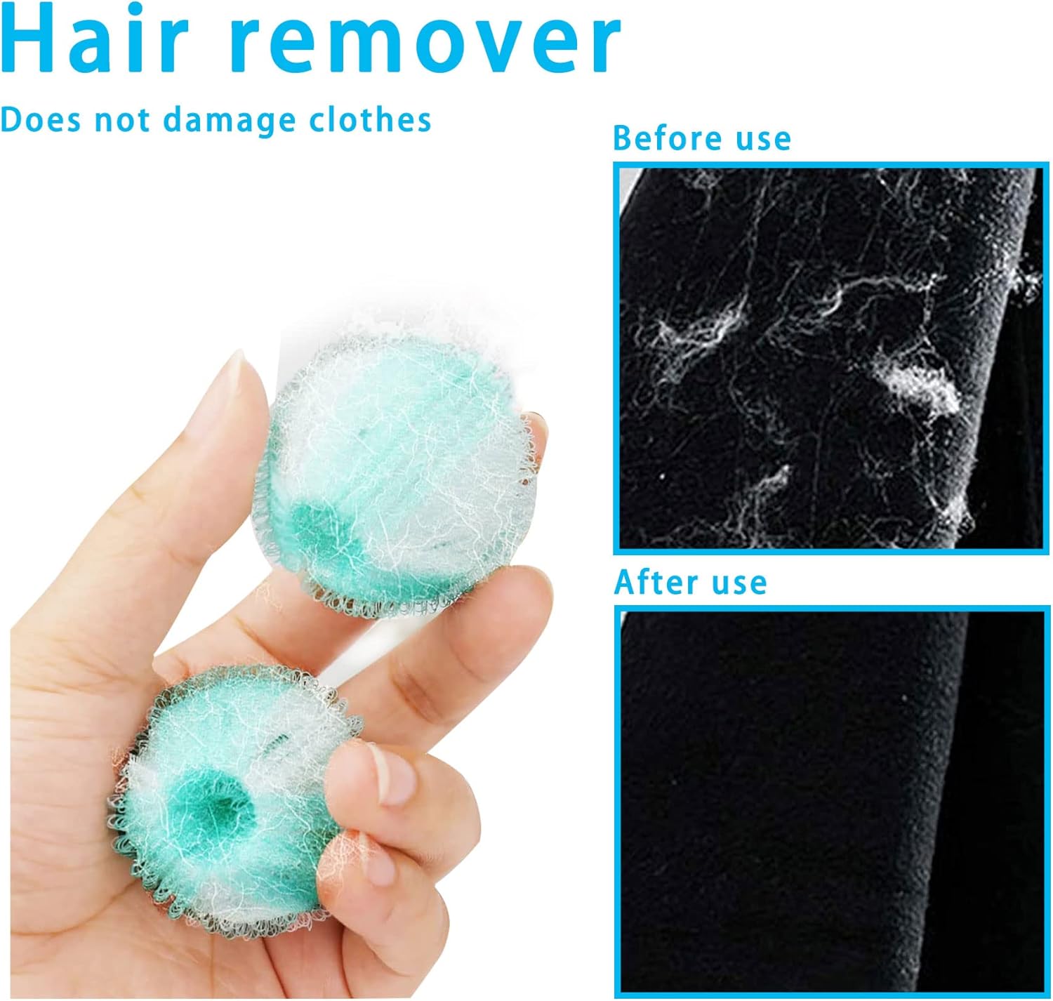8PCS Pet Hair Remover and Laundry Ball Set, Reusable Dog Hair Remover for Laundry, Lint Catcher Laundry Ball in Washing Machine, Pet Hair Catcher for Clothes, Bedding
