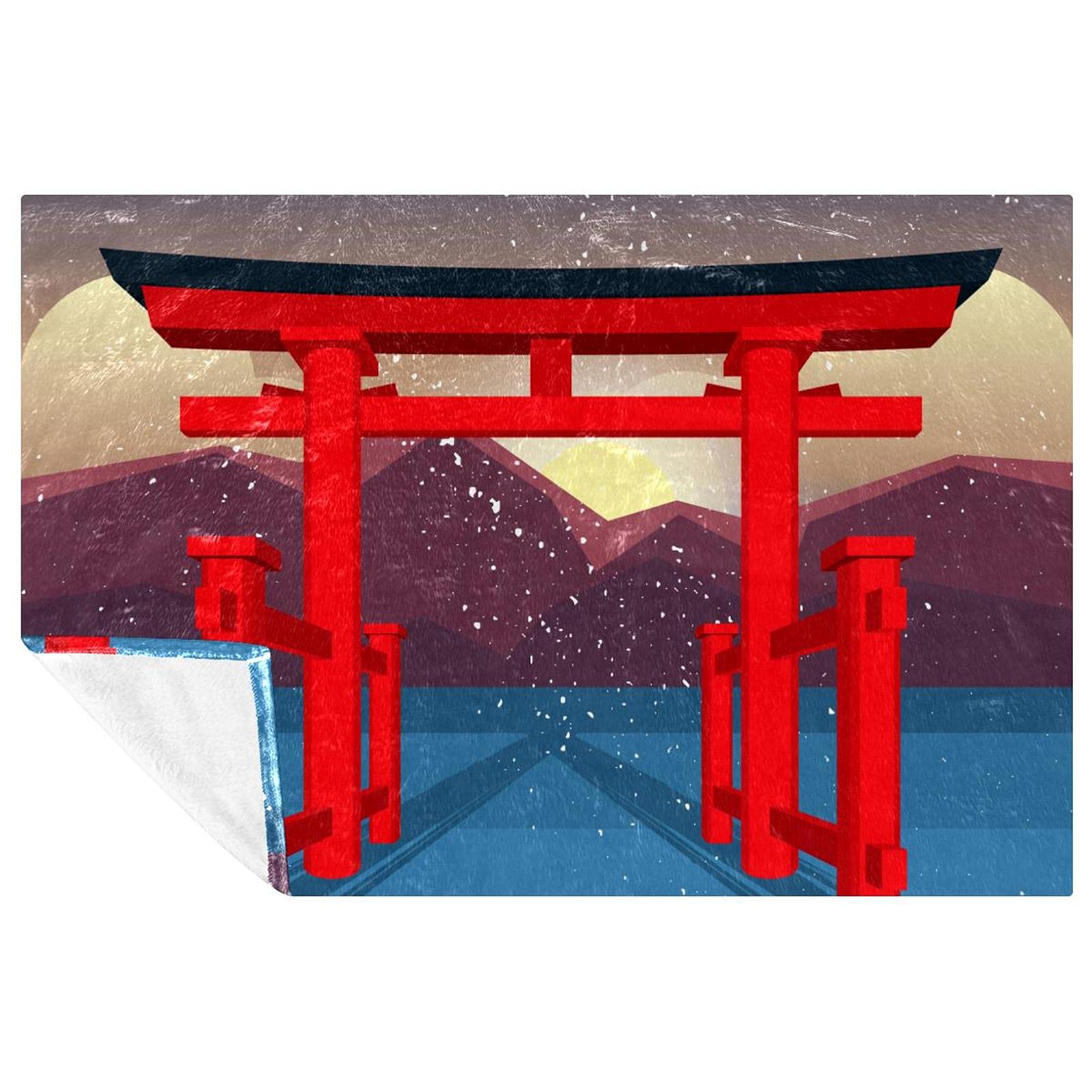 Couverture japonaise Itsukushima : enveloppez-vous de douceur avec le plaid sanctuaire sacré