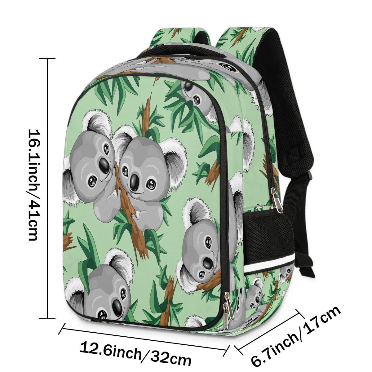 Uroczy koala plecak dziecięcy wielofunkcyjny plecak wzór koala plecak szkolny torba na książki turystyka podróż na co dzień laptop plecak torby dla chłopców dziewcząt mężczyzn kobiet, Kolor, XXL