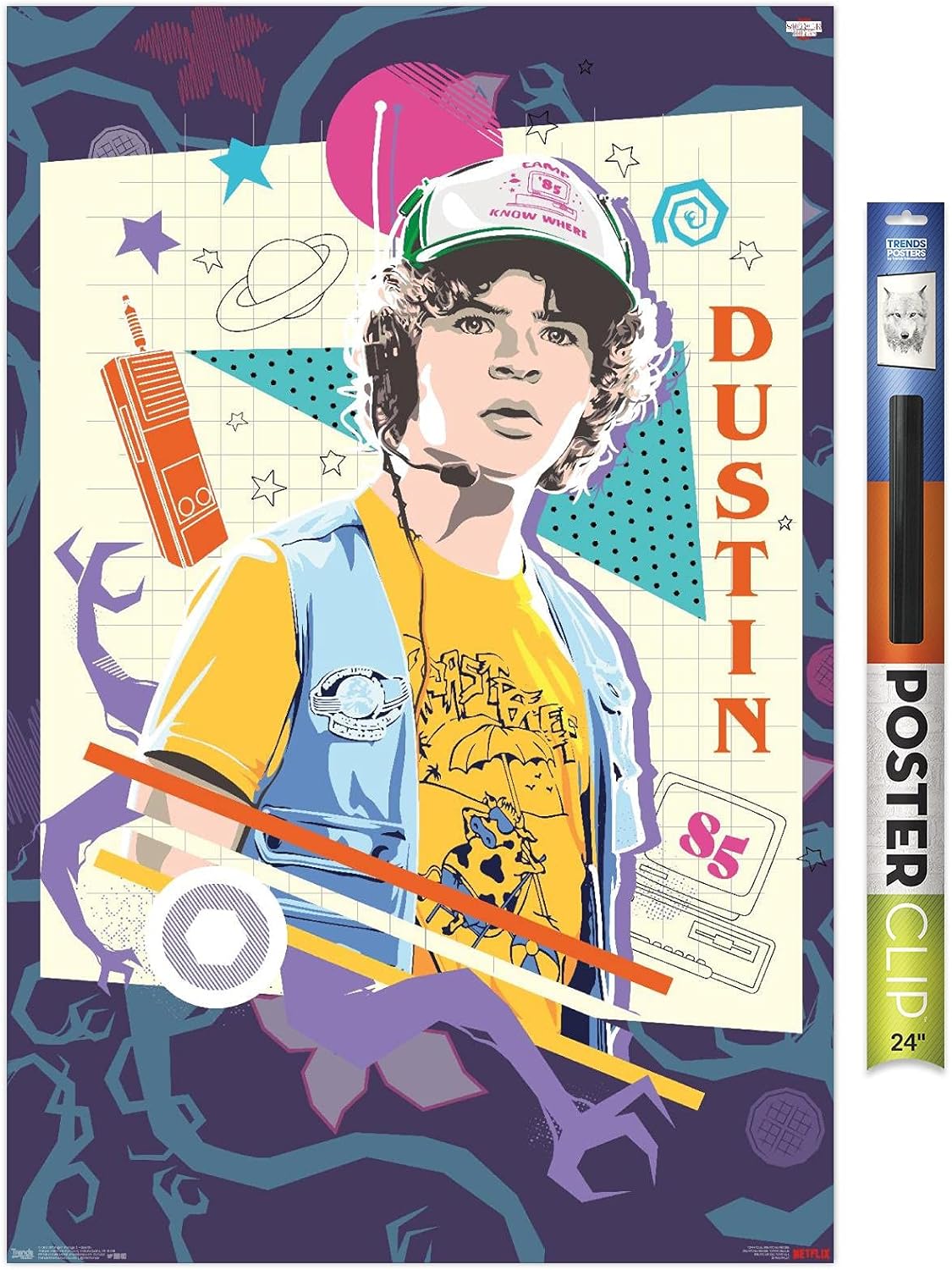 Trends International Netflix Stranger Things: Season 3 - Dustin Wall Poster, 22.375" x 34", Premium Unframed Version