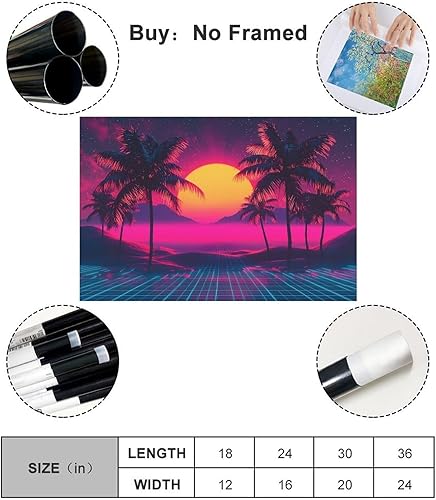 Miniatura 2 de Synthwave Subculture Wall Art  80s Inspired Neon Retro Print  Aesthetic Alternative Poster for Modern Home Decor Canvas Art Poster And Wall Art