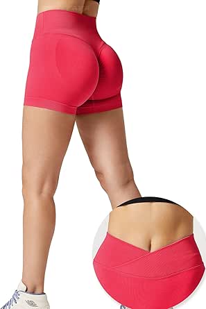 Amazon.com: TSUTAYA Women Workout Gym Shorts 3.6" V-Cross Seamless