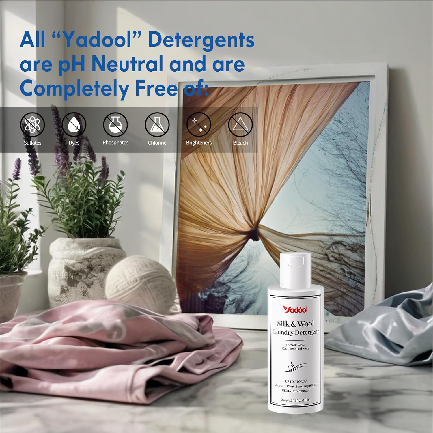 Silk & Wool Laundry Detergent, PH Neutral Cashmere Detergent, Double Concentrated Wash Shampoo for Silk, Wool, Cashmere, Gentle, Soft & Comfortable -3.72 Fl Oz/110ML - Image 4