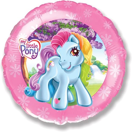 Miniatura 4 de Little Party Pony - Juego de 5 globos de fiesta My Lil en combinación de colores azul y rosa para un pequeño arco iris ponys temática de cumpleaños