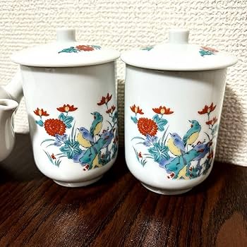 有田焼 其泉窯 菊花 湯呑 茶器 2客 有田焼 其泉窯 菊花 湯呑 茶器 2客 有田焼 青藍窯 金襴手 茶器