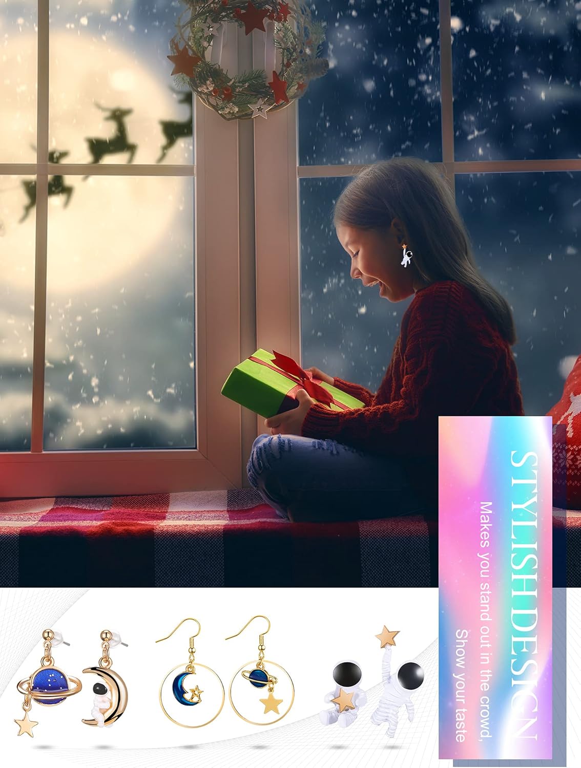 Hicarer 20 Pairs Cute Weird Earrings Funny Dangle Drop Earrings for Women Include Gummy Candy Bear Milk Goldfish Cartoon Fruits Flowers Animals for Birthday - Image 4