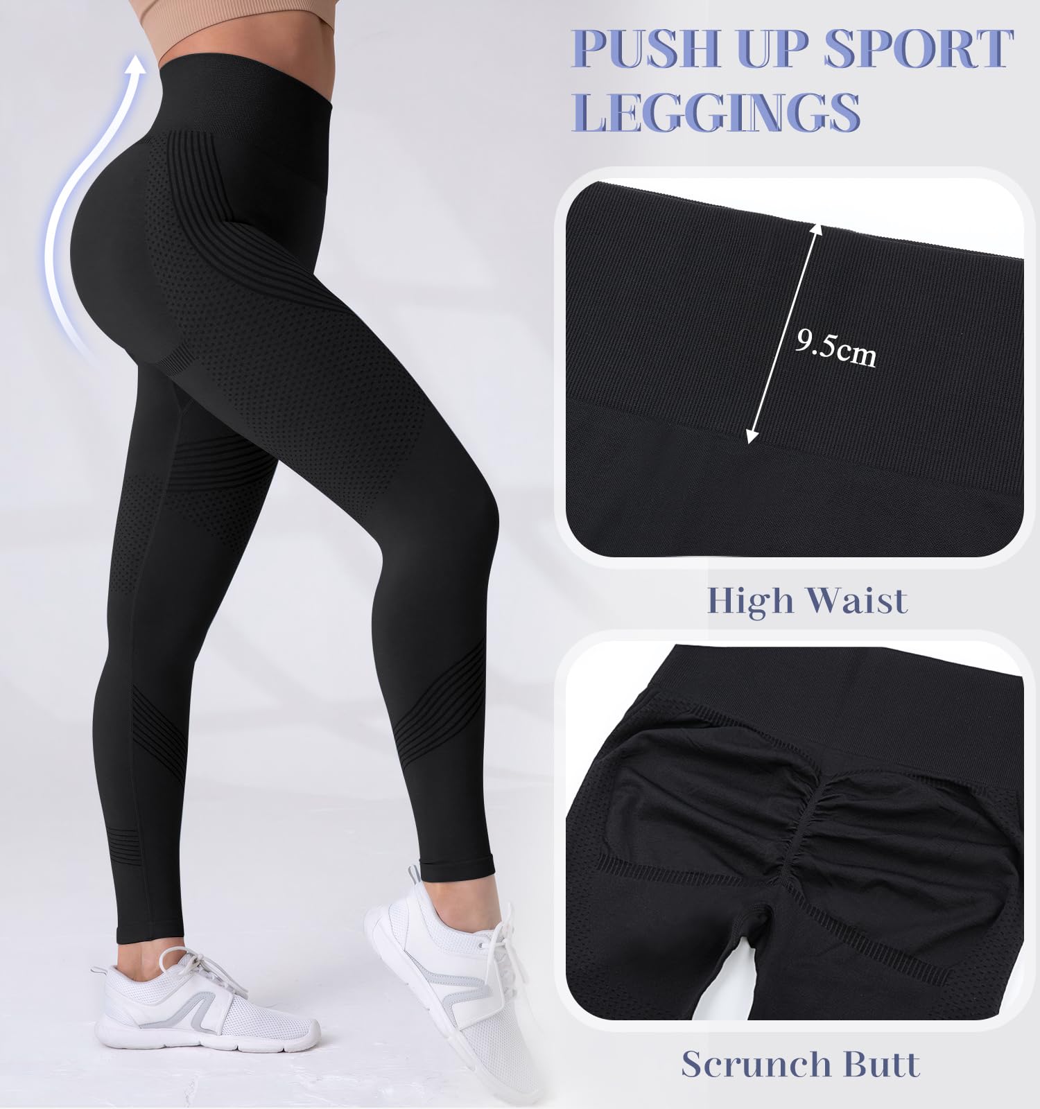 Damskie legginsy sportowe push-up wysoka talia antycellulitowe spodnie na siłownię kontrola brzucha antycellulitowe legginsy sportowe na siłownię joga bieganie fitness pilates