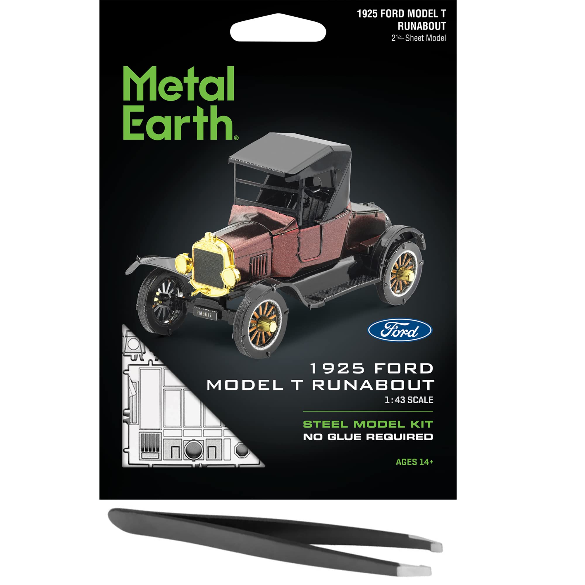 Metal Earth 3D-Puzzle Auto Ford Modell T Runabut 1925 Puzzle aus Metall für Erwachsene, 7,8 x 4,5 x 4,8 cm | Präzise lasergeschnittene Metallteile zum Metal Earth 3D-Puzzle Auto Ford Modell T Runabut 1925 Puzzle aus Metall für Erwachsene, 7,8 x 4,5 x 4,8 cm | Präzise lasergeschnittene Metallteile zum
