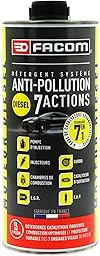 FACOM 006070 Détergent Système Anti-Pollution Diesel 7 en 1 – Nettoyant Injecteurs, EGR, Turbo & FAP – Formule Pro 1L