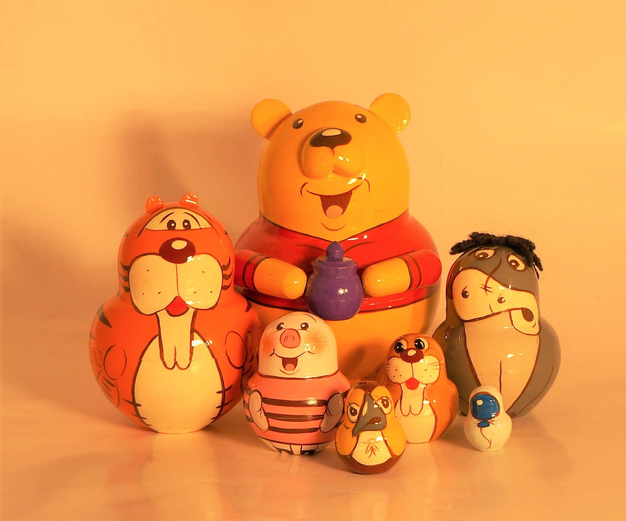 7 pcs Russian Nesting Doll, Matrioshka"Winnie the Pooh" 5.5" Tall