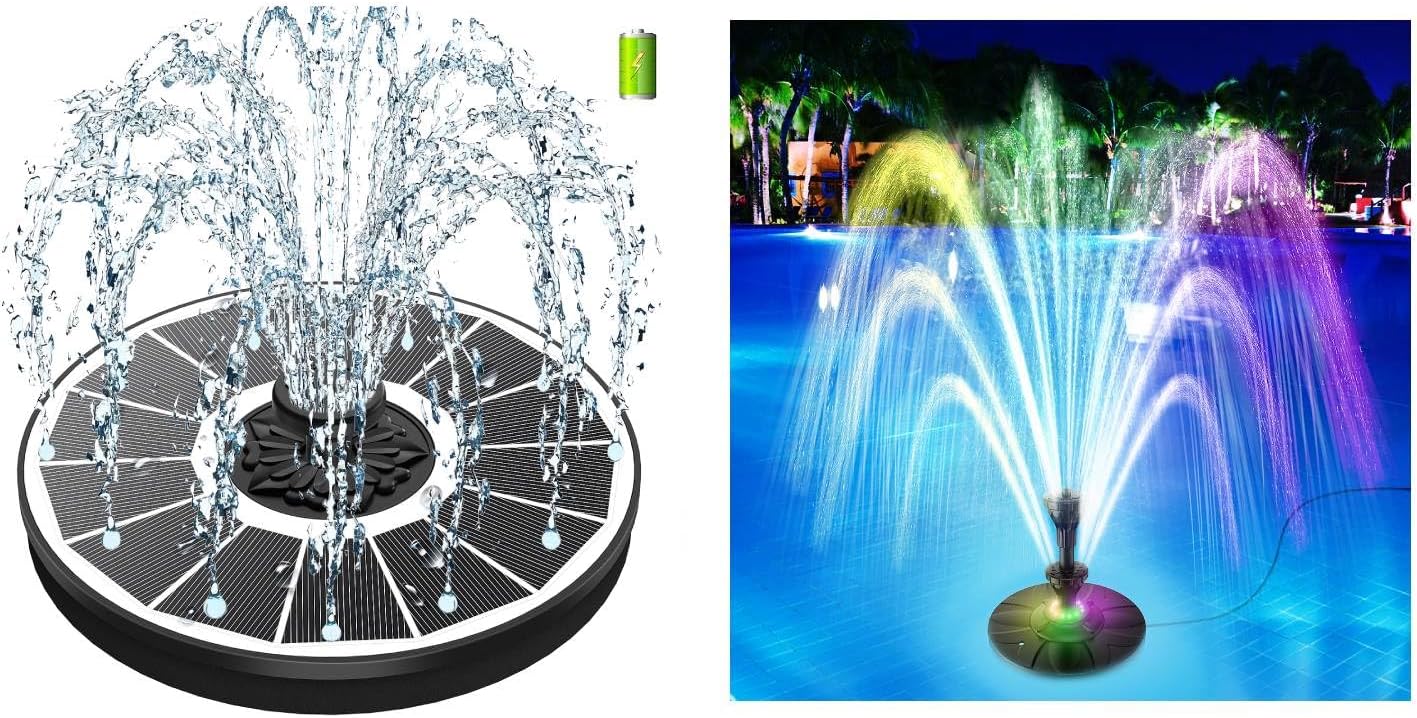 SZMP Solar Fountain Working On Cloudy Day+SZMP Upgraded Floating Pool Fountain