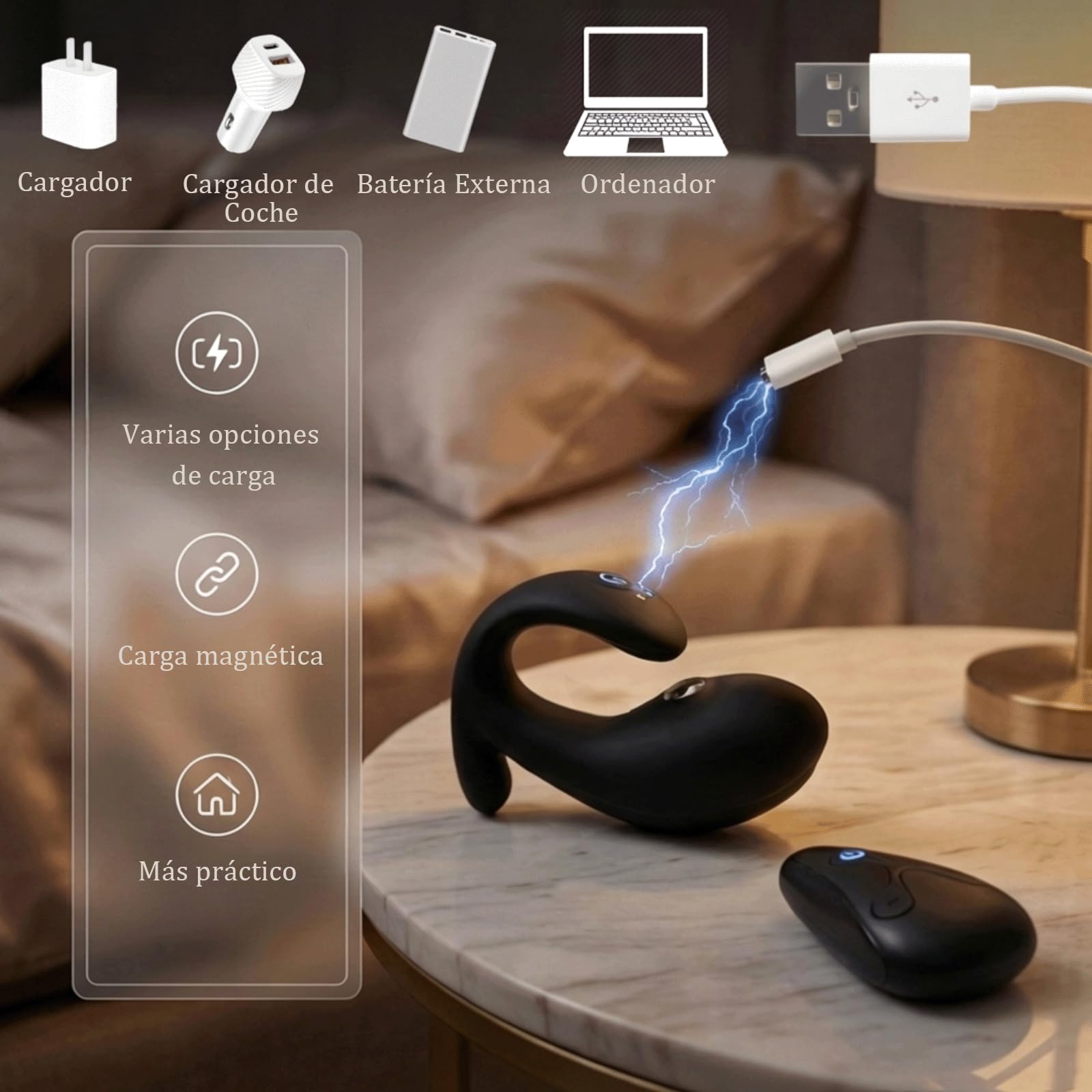Electroestimulación Vibradores Anales Estimulador de Próstata Hombre Vibradores Punto G Mujeres Dilatador Anal Electroshock Buttplug 7 Modos de Electroestimulación 12 Modos de Vibración Bdsms Sex Toy