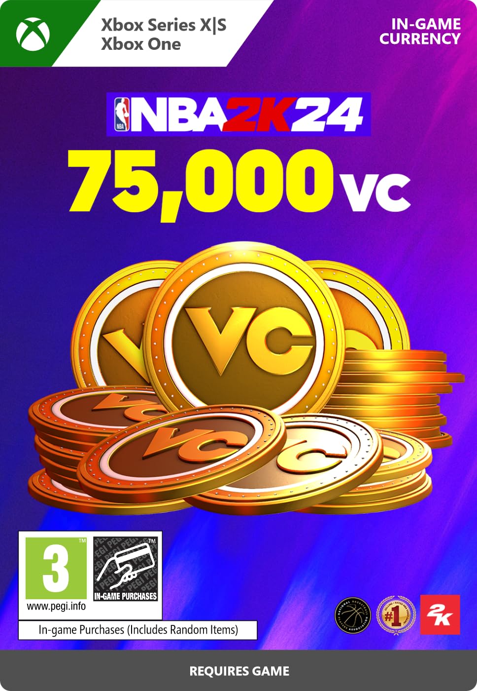NBA 2K24: 75,000 VC Standard | Xbox One/Series X|S - Download Code