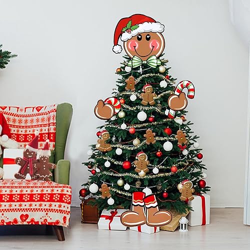 Vista 20 de Decoración para árbol de Navidad de espantapájaros para cabeza, manos y piernas, cosecha de otoño, decoración de árbol de granja, decoración