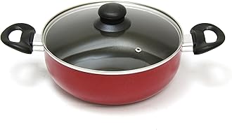 BLACKSTONE Kadai Pan Ceramic Coating Frying pan with glass lid (22 CM)