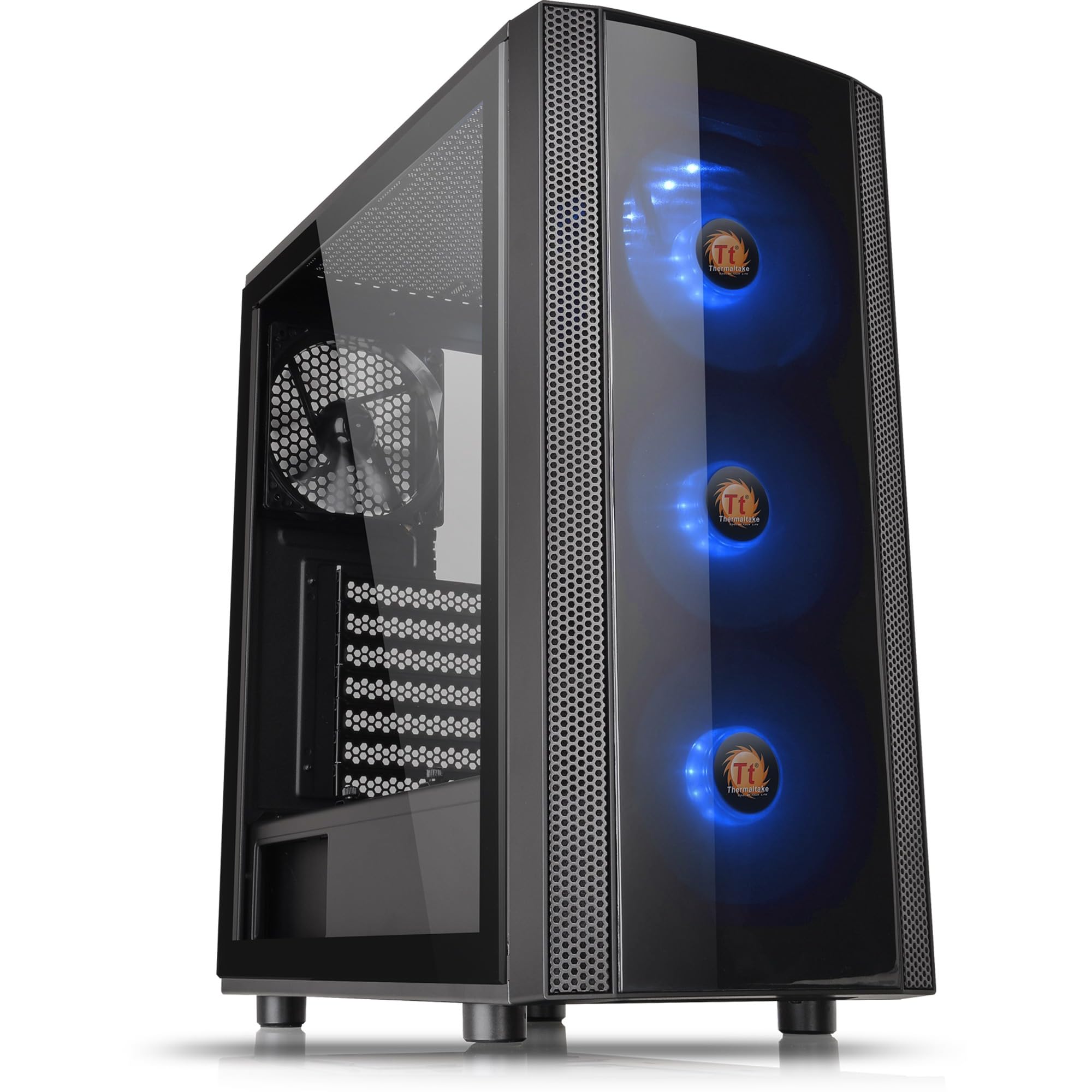 Thermaltake Versa J25 TG RGB - Caja Gaming para PC, Color Negro