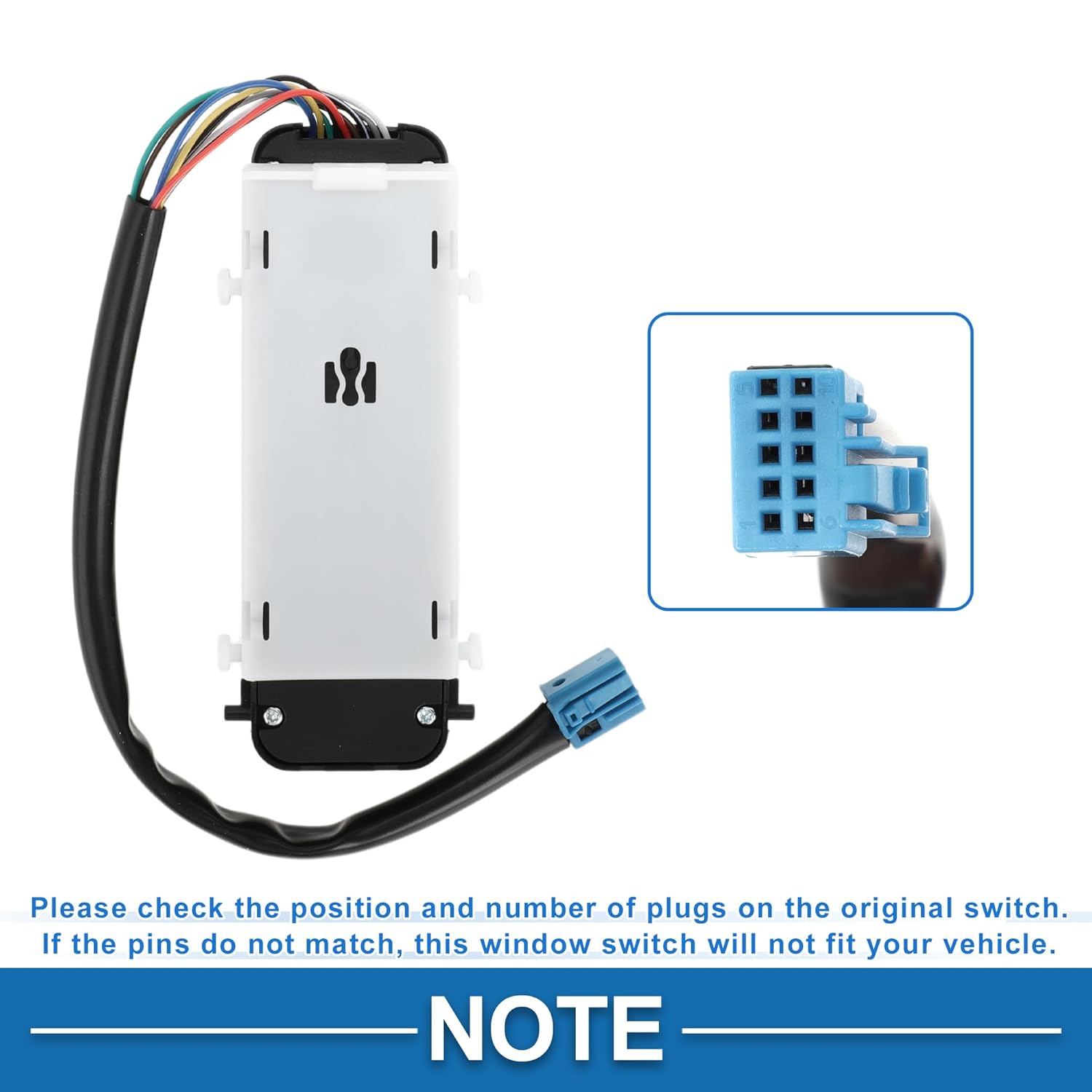 Power Window Switch No.A2038210679 Window Control Switch for Mercedes-Benz C230 C320 C55 for AMG Black