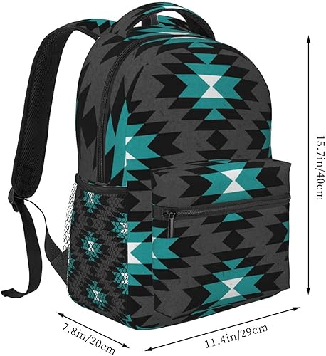 Miniatura 2 de Mochila nativa americana casual senderismo camping viaje mochilas ligero mochila mochila bolsa mujeres hombres, Pattern-A3, Mochilas Daypack
