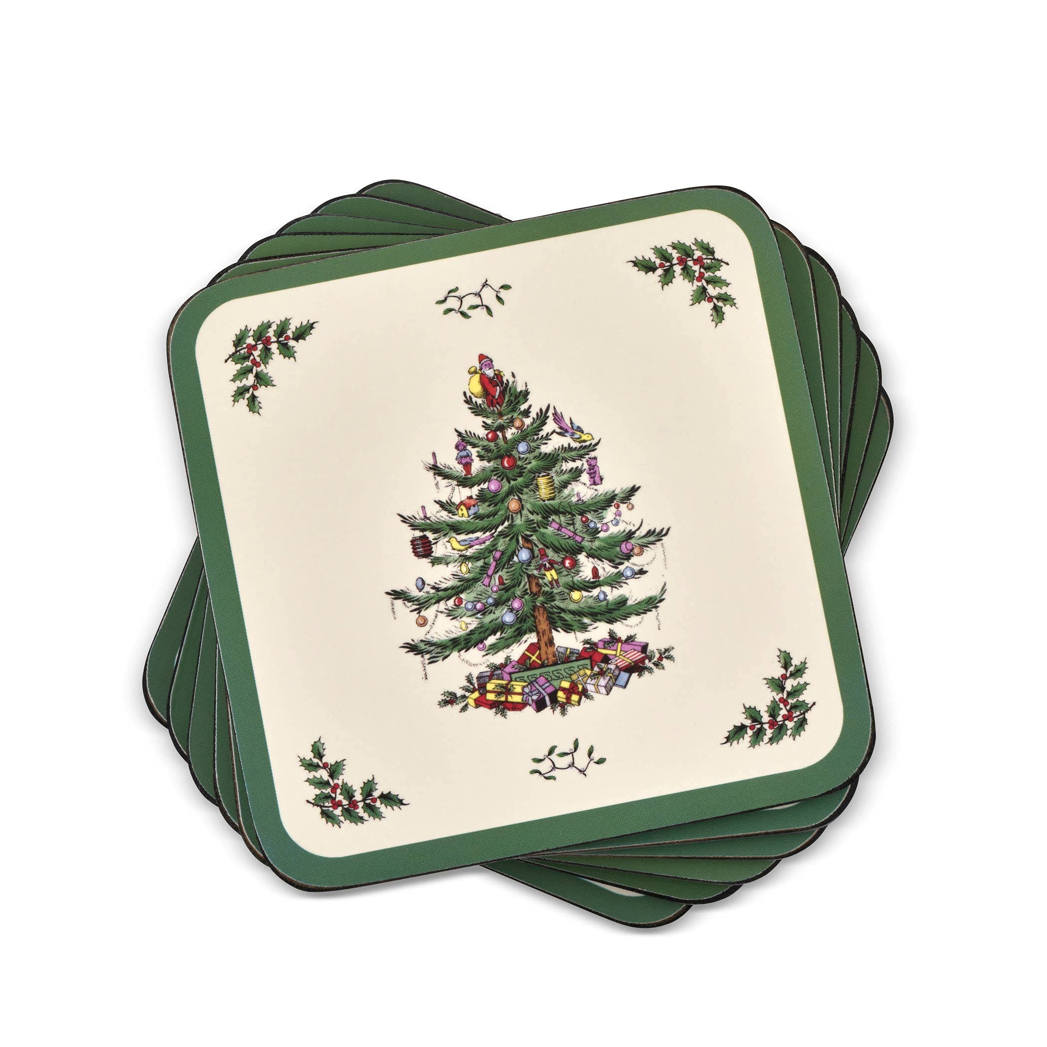 Pimpernel Spode Christmas Tree Coasters (4)