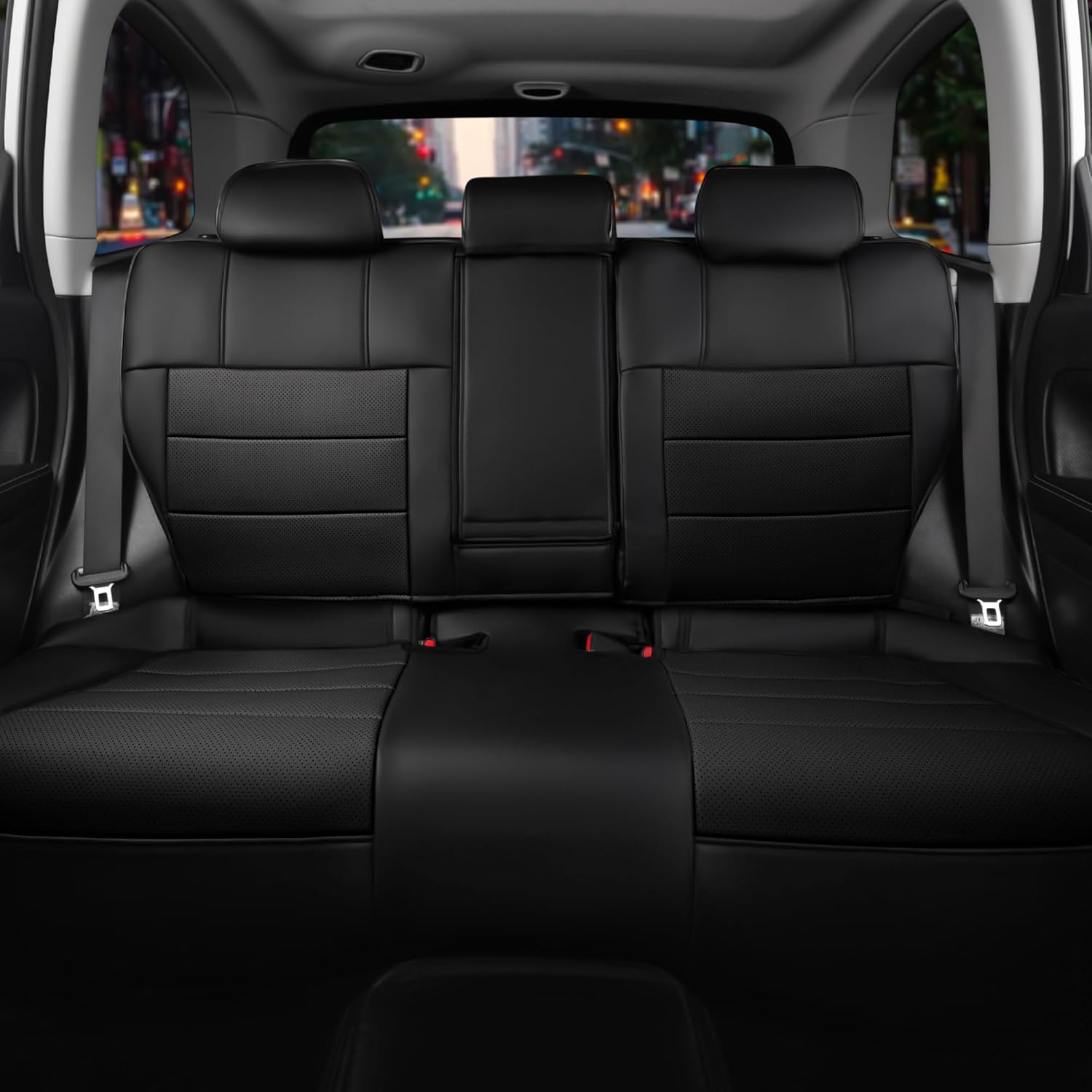 Custom Fit Forester Seat Covers for Subaru Forester 2014 2015 2016 2017 2018,2.5i,Limited,Premium,Sport,Touring, Faux Leather, 2-Row Full Set(Black)