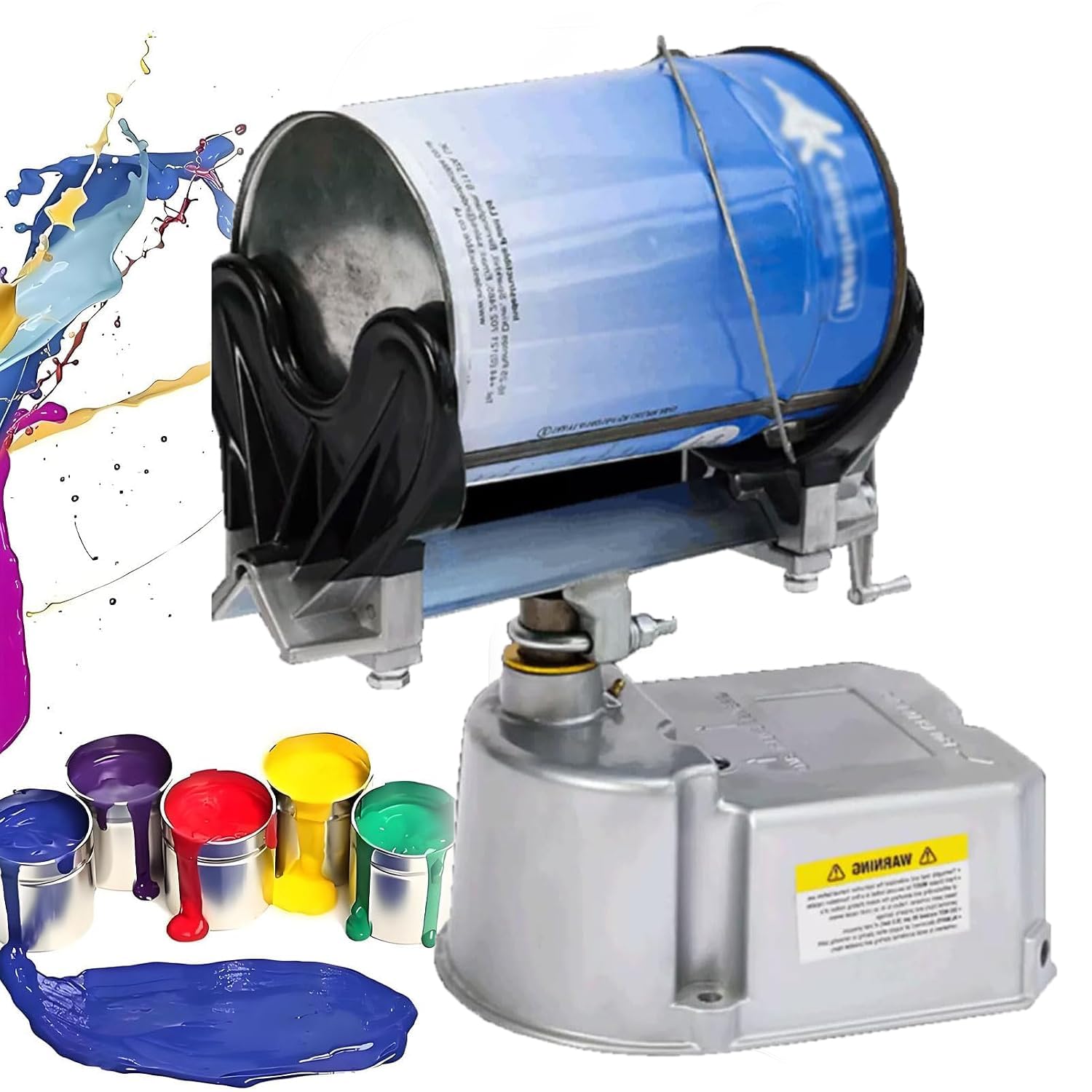 Mezcladora Neumática De Pintura De 1 A 5 Litros, Mezcladora De Pintura, Abrazadera Ajustable, Diámetro Del Barril De 80 A 250 Mm, 0-500 Rpm, 15 Min/cubeta, Oscilación De 30°, Para Mezclar