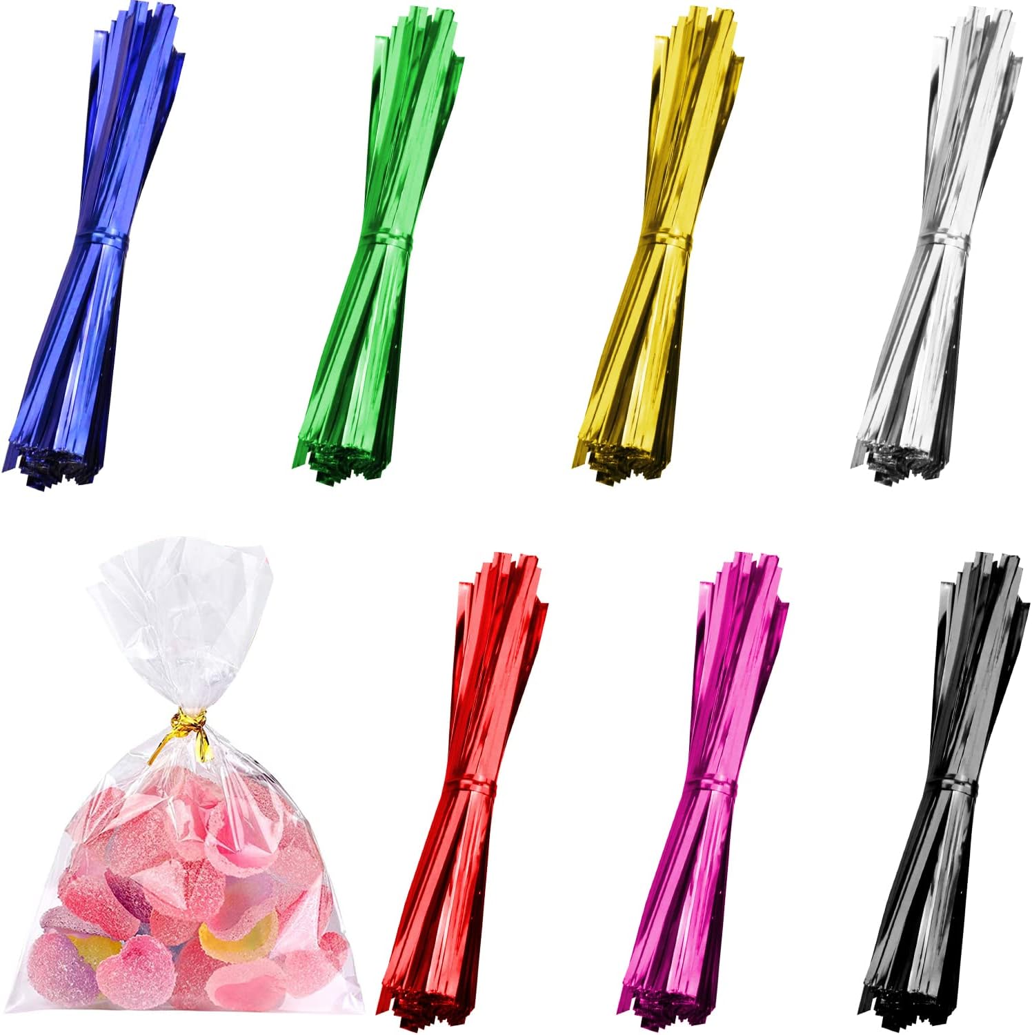 Acootruing Bag Twist Ties,700 Pcs 4 Inches Bread Bags Tie