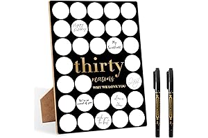 30 Reasons Why We Love You Sign with Pen, 30th Birthday Guest Book