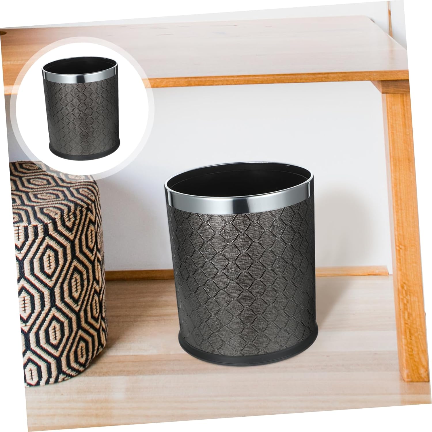 MAGICLULU Practical Plastic Trash Can with Capacity for Home and Office Versatile Waste Bin for Bathroom Bedroom Kitchen and More Easy to Use and Clean Design