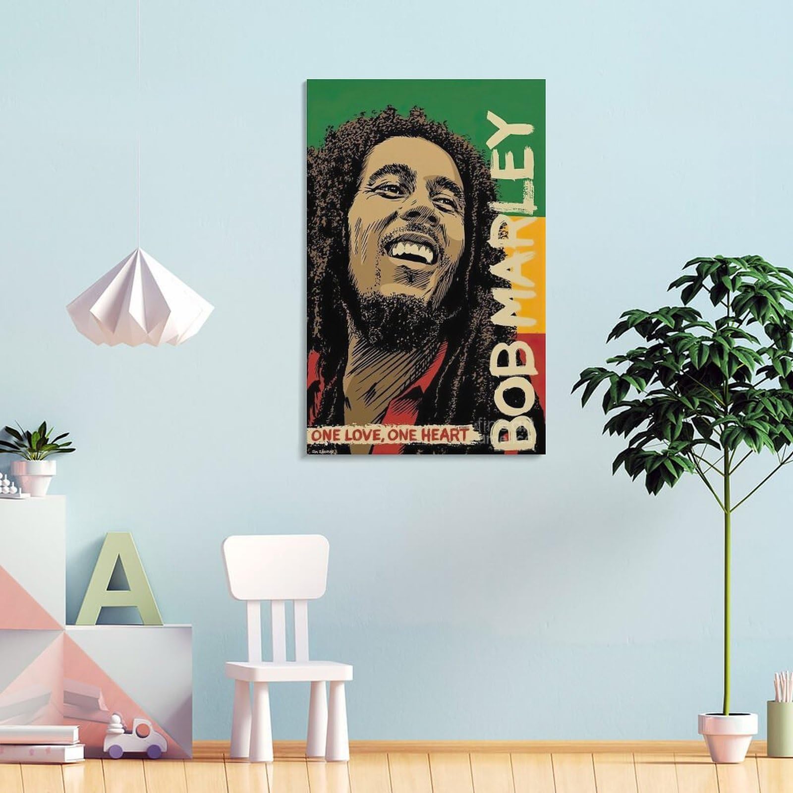Amazon.co.jp: Bob Marleyボブ・マーリーイラストポスター3 パネル