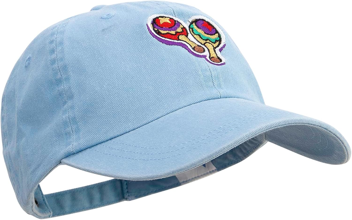 e4Hats.com Mardi Gras Cabasa Embroidered Pigment Dyed Wash Cap