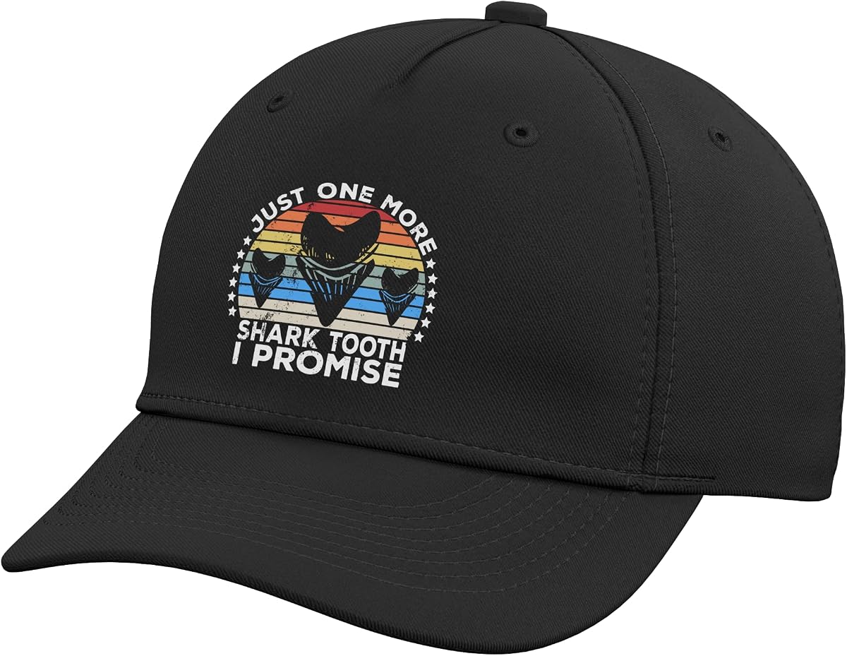 Megalodon Fossil Teeth Just One More Shark Tooth Geologist Adjustable Baseball Hat