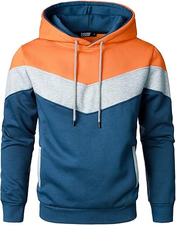 color block mens hoodie