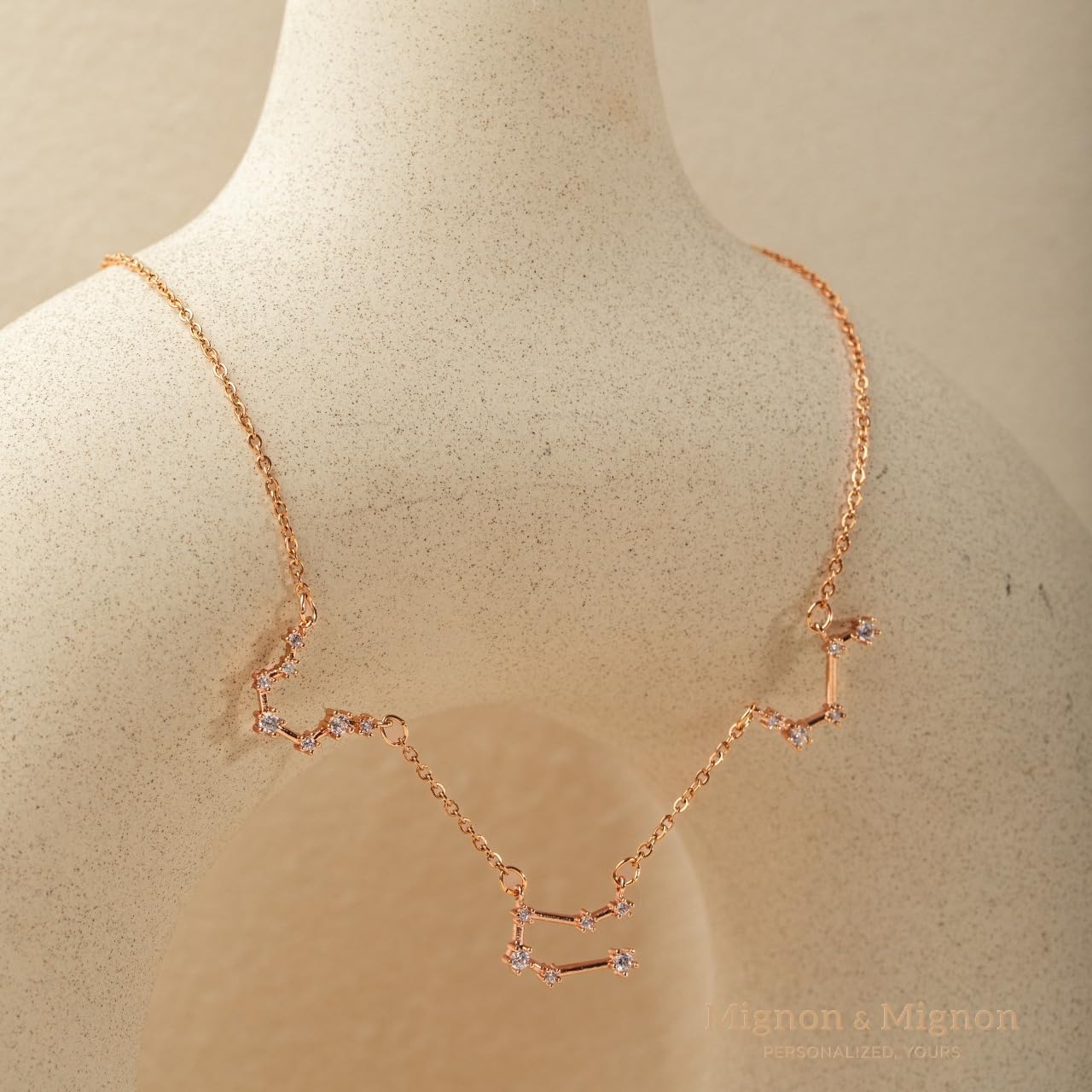 Zodiac Necklace, Personalized Star Sign Constellation Jewelry, Custom Gift for Women, Unique Jewelry for Her