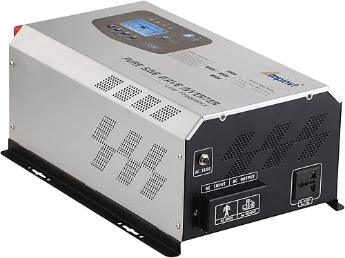 Miniatura 3 de Inversor de onda sinusoidal pura de 2000 W de pico de 6000 W, salida de 12 V CC a 120 V CA con cargador de CA de batería, sistema de baja frecuencia