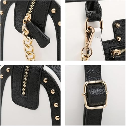 Miniatura 6 de Bolsas de mano de charol sintético brillante, asa superior, forma de barril, bolso de hombro para mujer