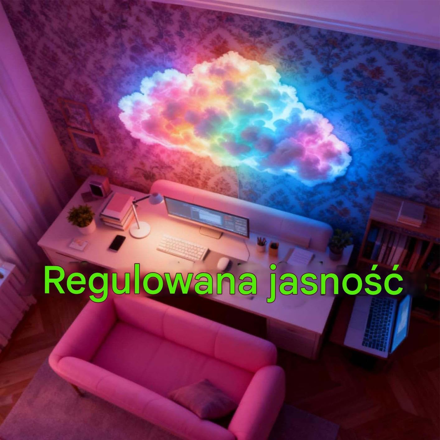 Lampa LED Trójwymiarowa Chmura Burzowa Zestaw Lampa LED USB Chmura Burzowa