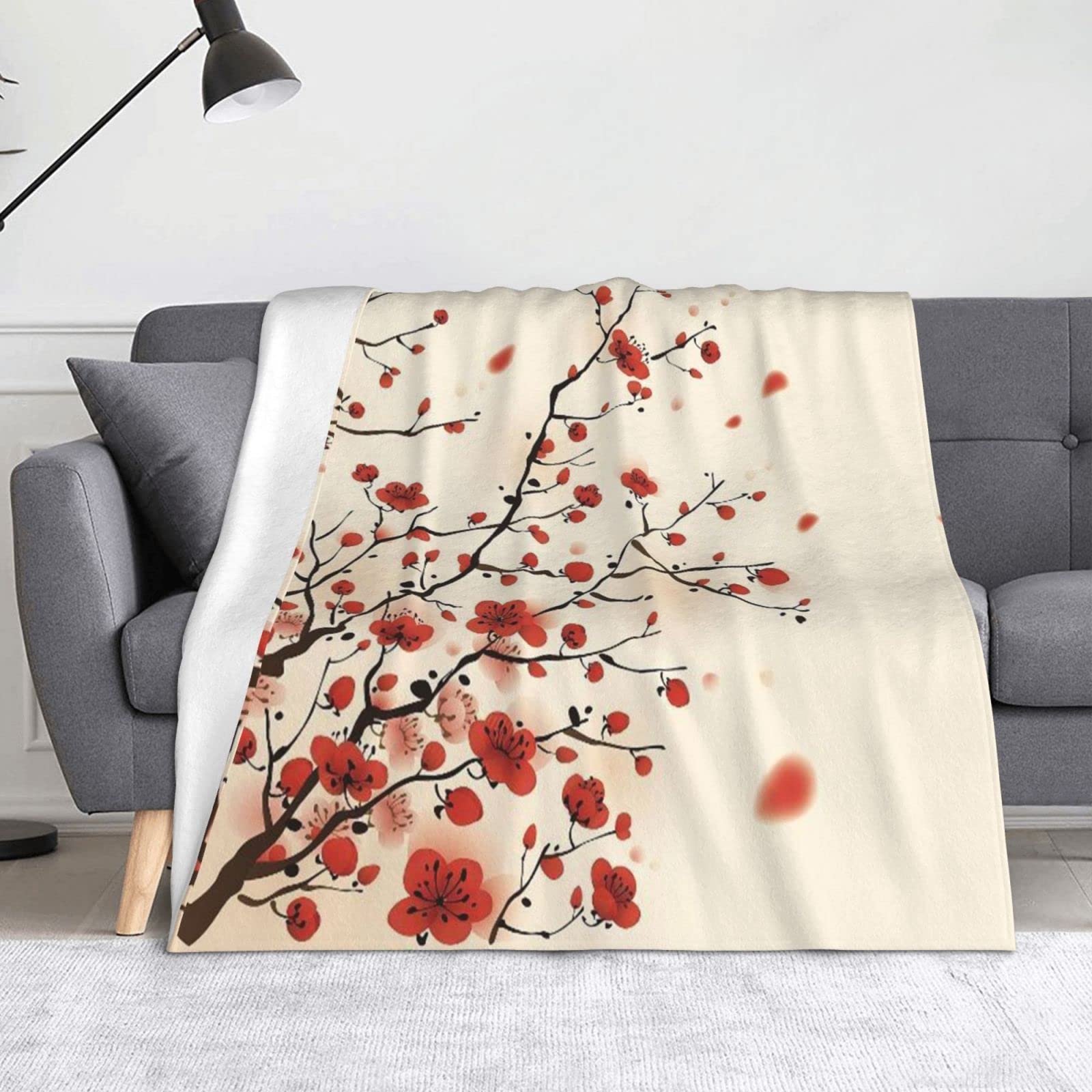 Couverture japonaise plaid flanelle prune canape lit couverture douce voyage