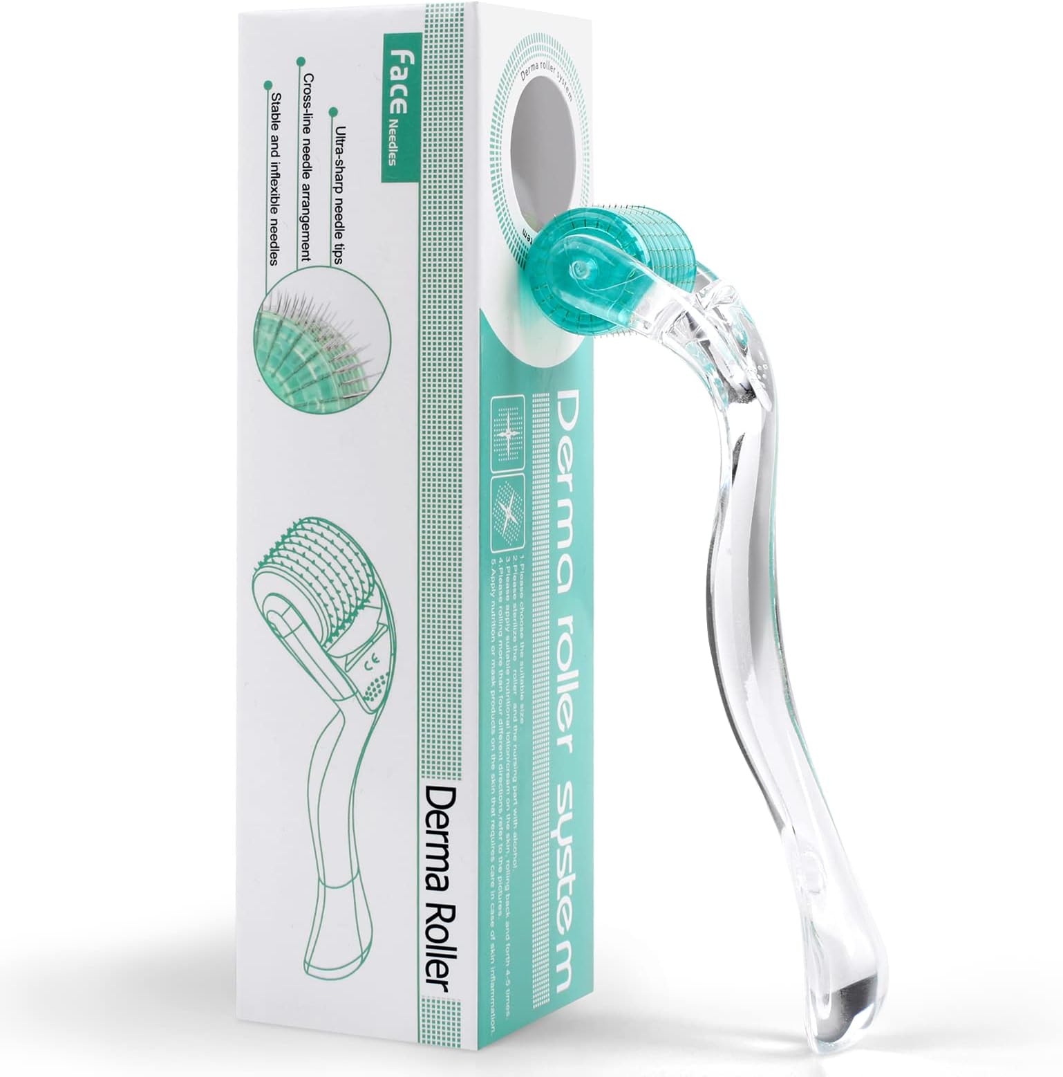 Derma Roller 1.0mm with Individual Titanium Micro Needles – Advanced Microneedling Tool for Face, Scalp & Body Skincare Routine