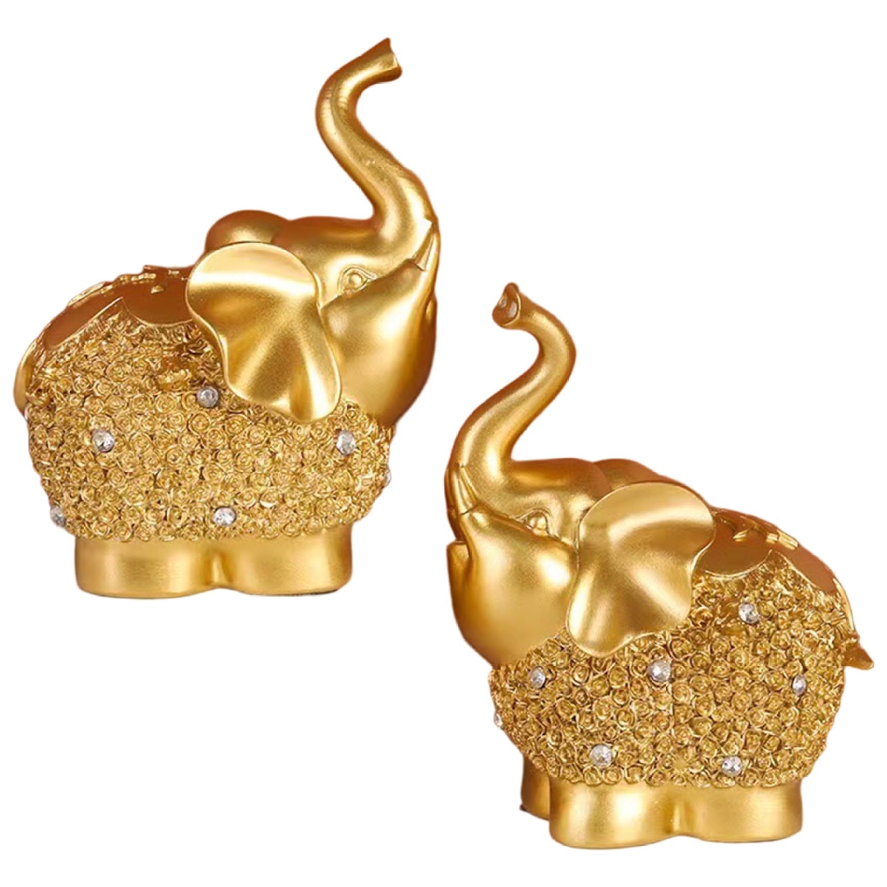 Ensemble de statues d'éléphant pour ornement bureau et étagère