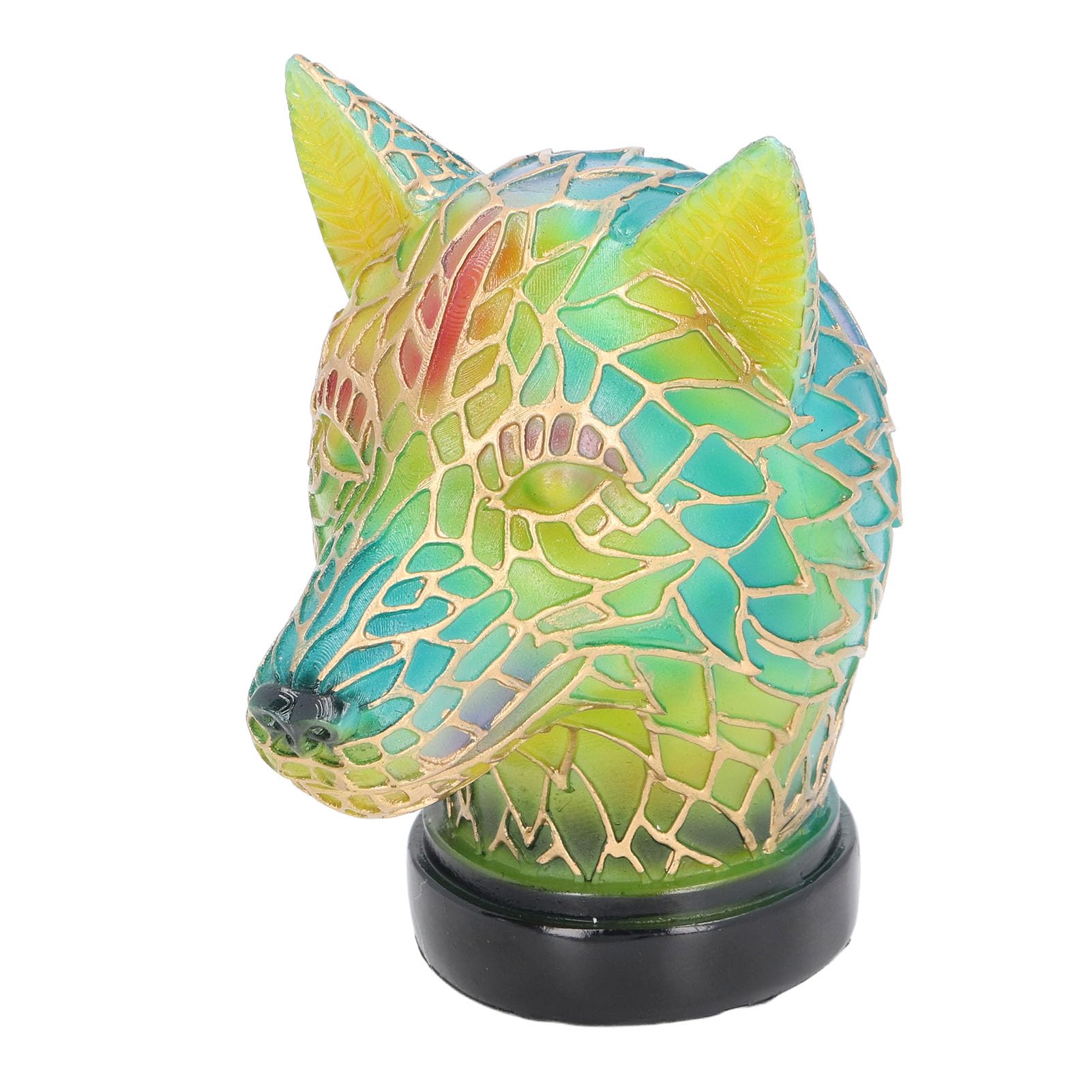Focket Wolf Lamp, 15 5cm USB 5V Animal Table Lamps Adjustable Brightness Warm Light LED with Fine Engraving Material for Bedroom Study Office Decor
