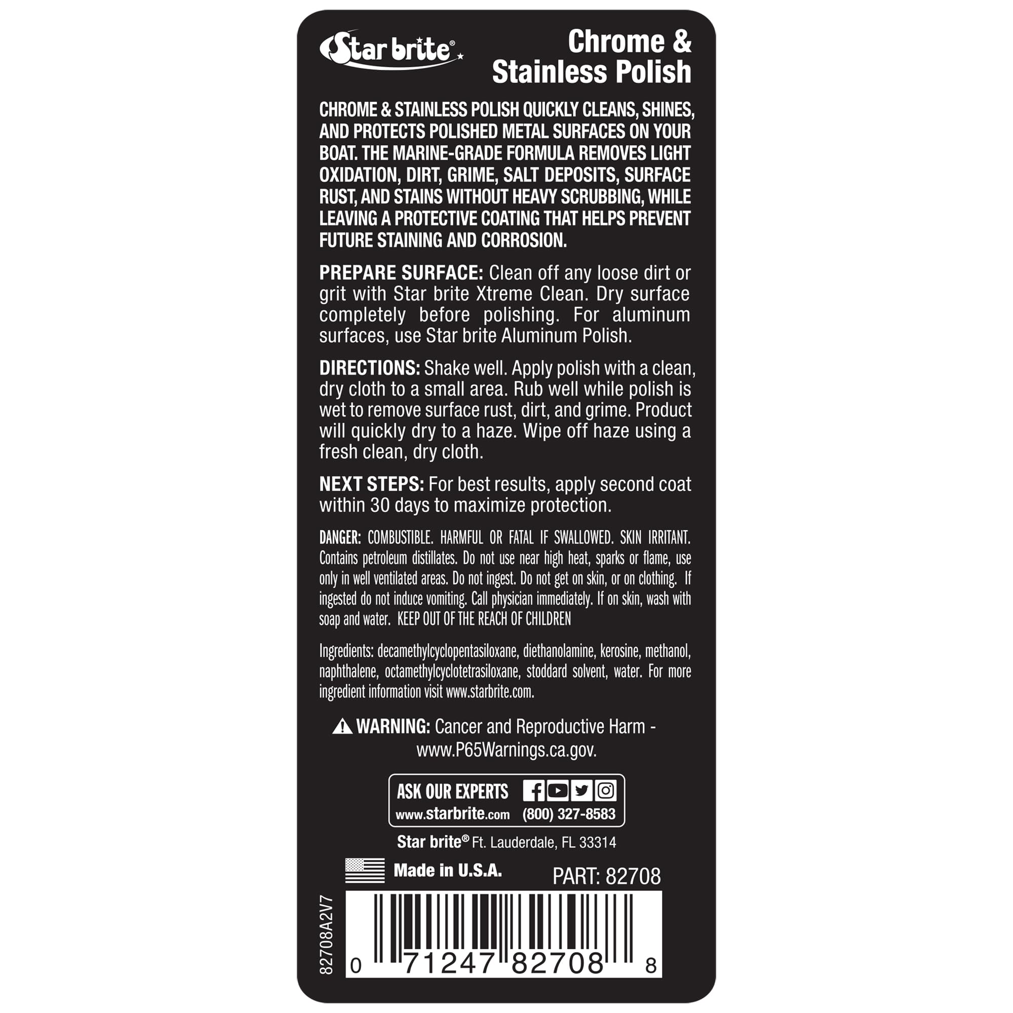 Star brite Chrome and Stainless Steel Cleaner Polish, 8 oz