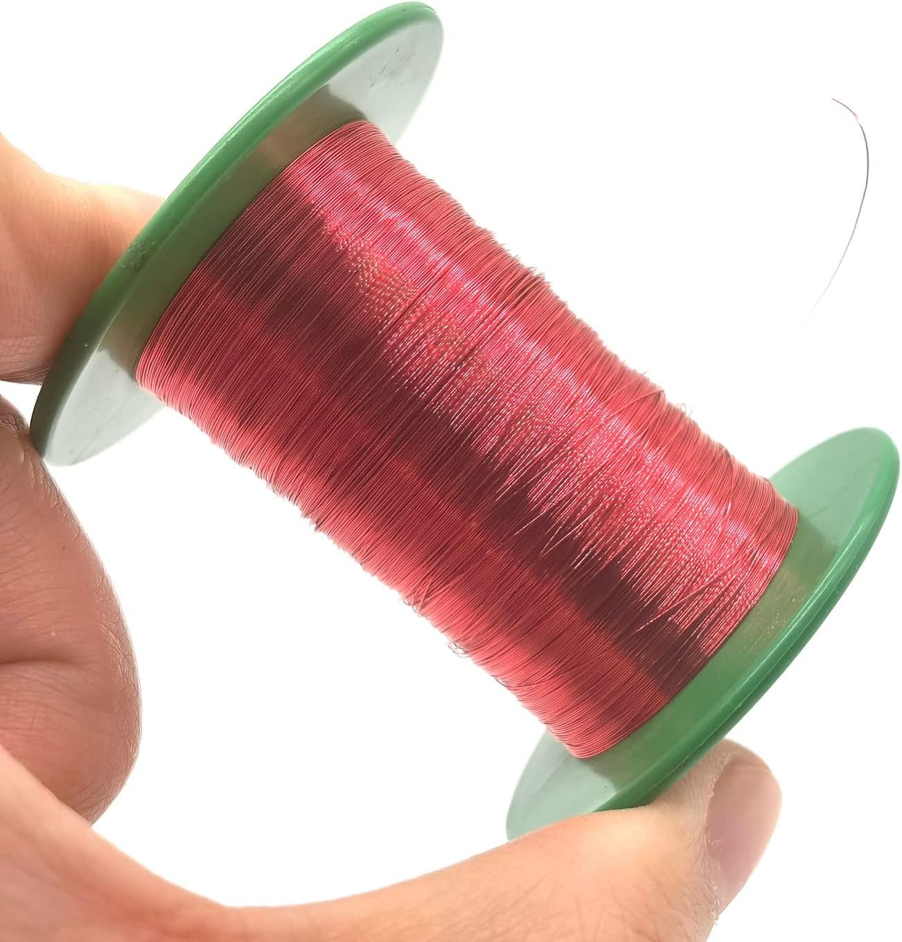 Enameled Magnet Winding Coil Copper Wire 34AWG 43AWG 41AWG 30AWG 0.17mm 0.3mm 0.45mm 0.65mm 0.35mm Red Wire QA-1/155 for Electric Motors (Color : OD 0.31mm, Size : Weight 100g)