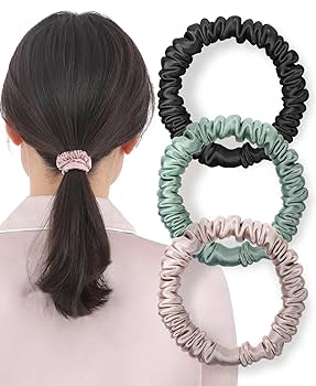 Amazon | 【ヘアケアのプロ監修】 シルク ヘアゴム シュシュ 髪