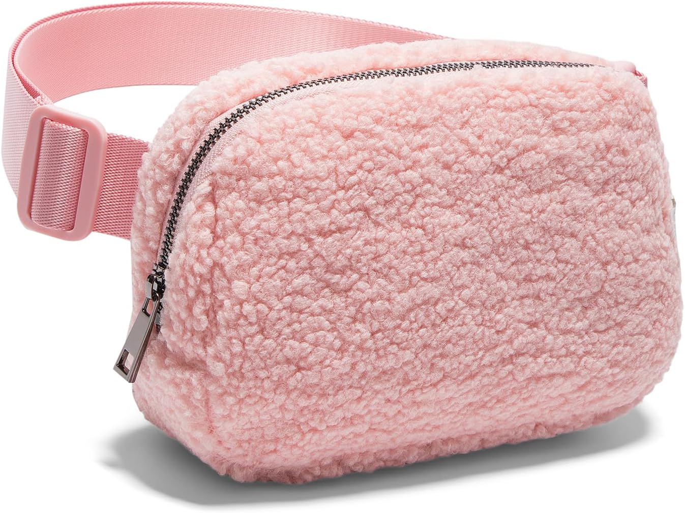 Gitus Fleece Belt Bag Sherpa Fanny Pack Crossbody Bags for Women Fashion Waist Packs with Adjustable Strap for Gym Travel Hiking Running Trending Gifts for Teen Girls Women Men (Light Pink) - Image 7