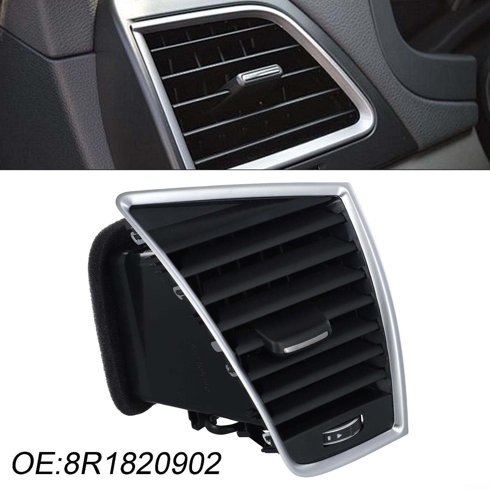 Gruppo di ricambio per presa d'aria CA lato destro per Audi Q5 e SFor Q5, montaggio dall'anno 2010 al 2017, OEM #8R1820902